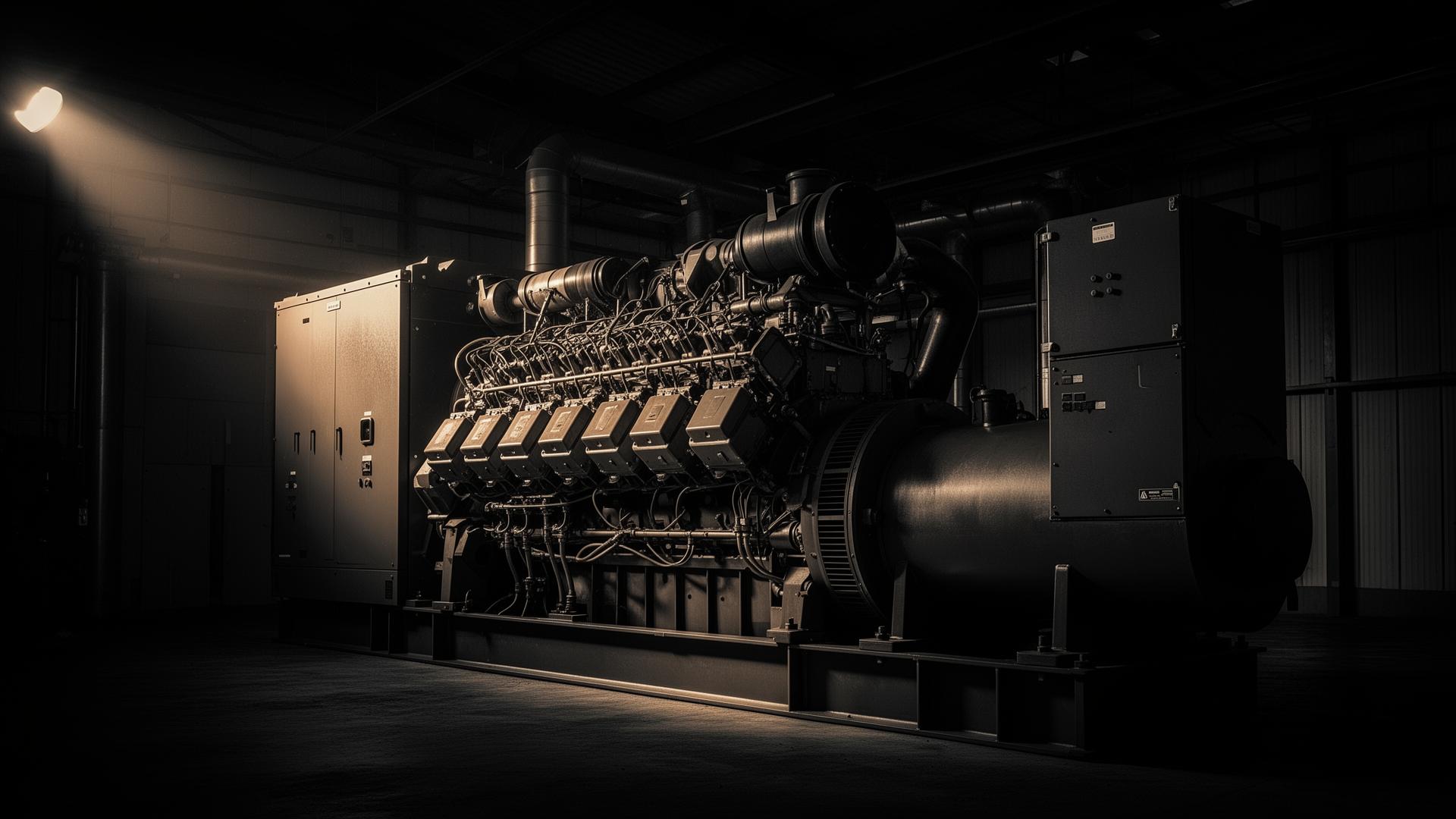 Industrial generator set in a power facility